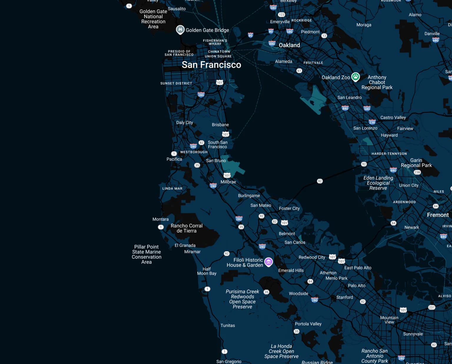 Service area map