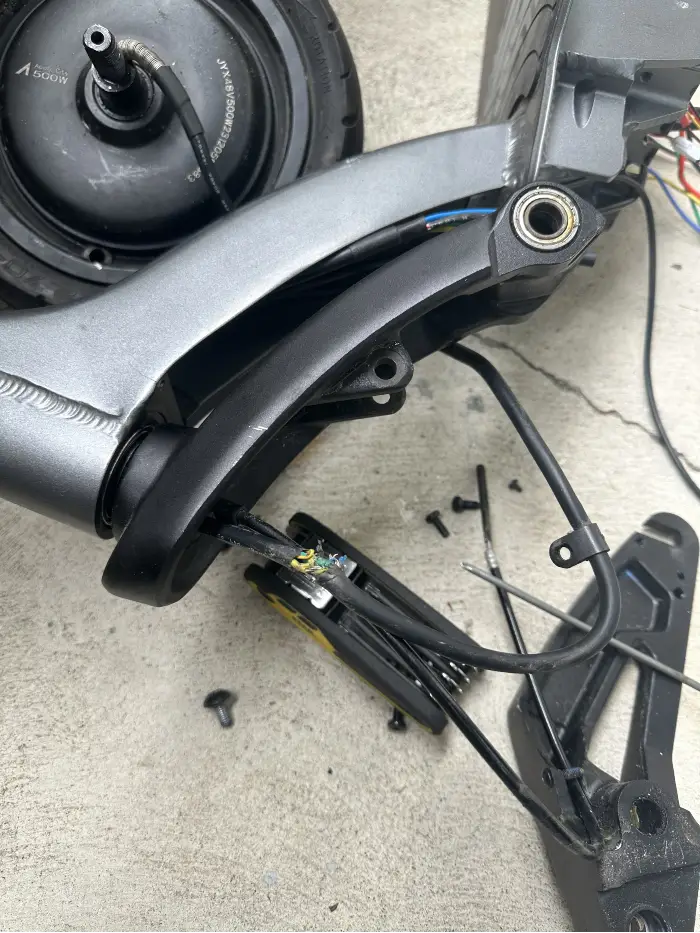 Electric scooter wiring repair